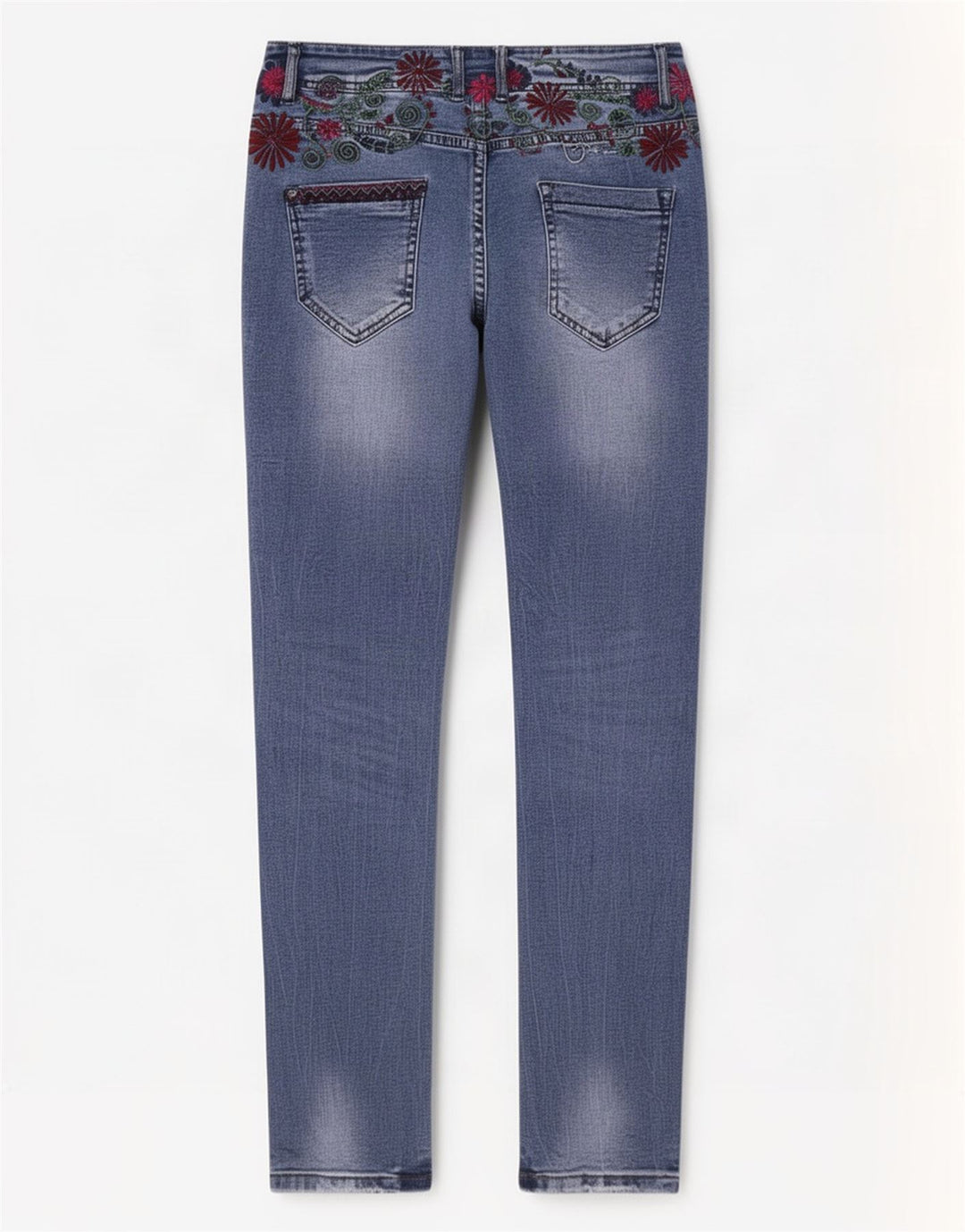 Desigual Dame Slim Jeans W26 L29 Blå Polyester