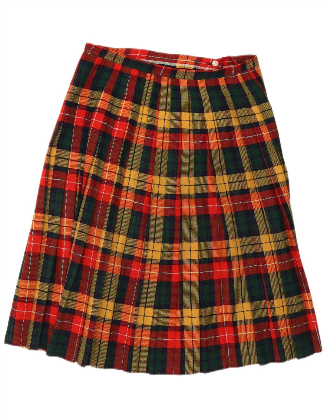 Vintage Kvinders geometriske Wrap Nederdel IT 44 Medium W29 Flerfarvet Plaid