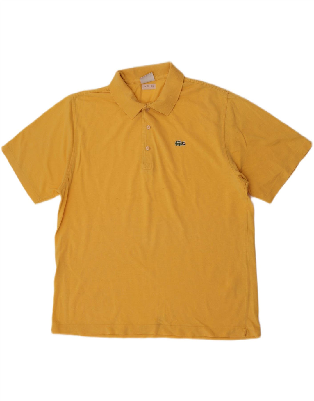 Lacoste Herre Polo Shirt Størrelse 6 XL Gul Bomuld