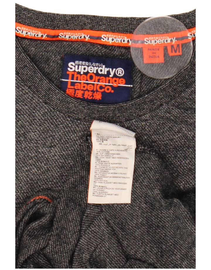 Superdry T-shirt top mellem grå bomuld til mænd