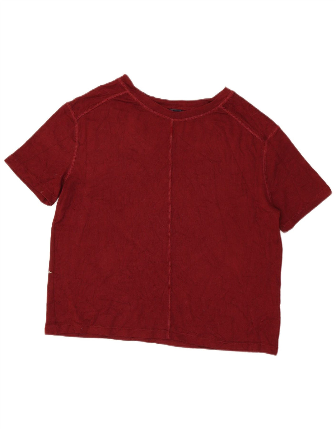 Marks & Spencer T-shirt top til kvinder UK 14 Medium Burgundy Viscose