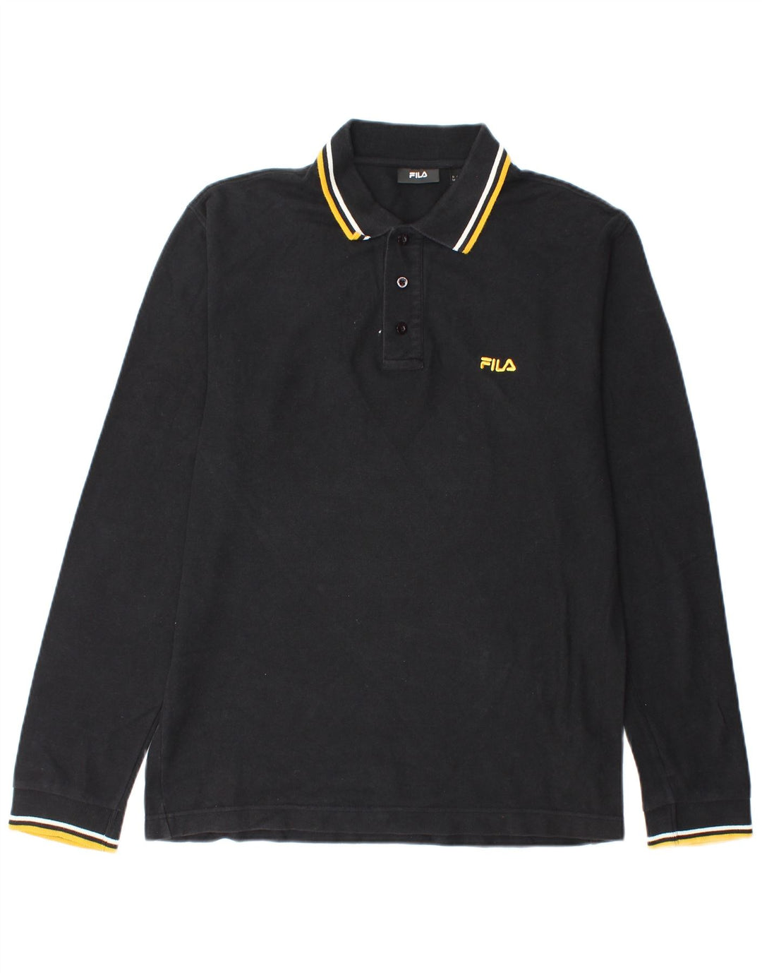Fila Langærmet Polo Shirt til mænd Medium Sort Bomuld
