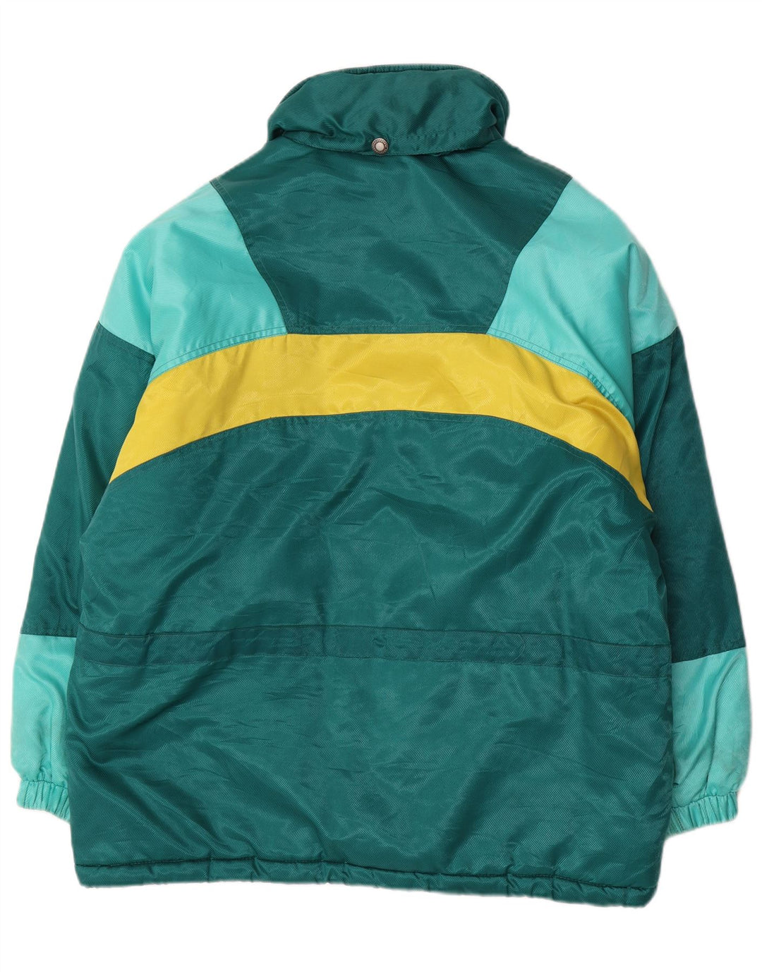 Brugi Dame Oversized Skijakke UK 14 Medium Grøn Colourblock Polyester