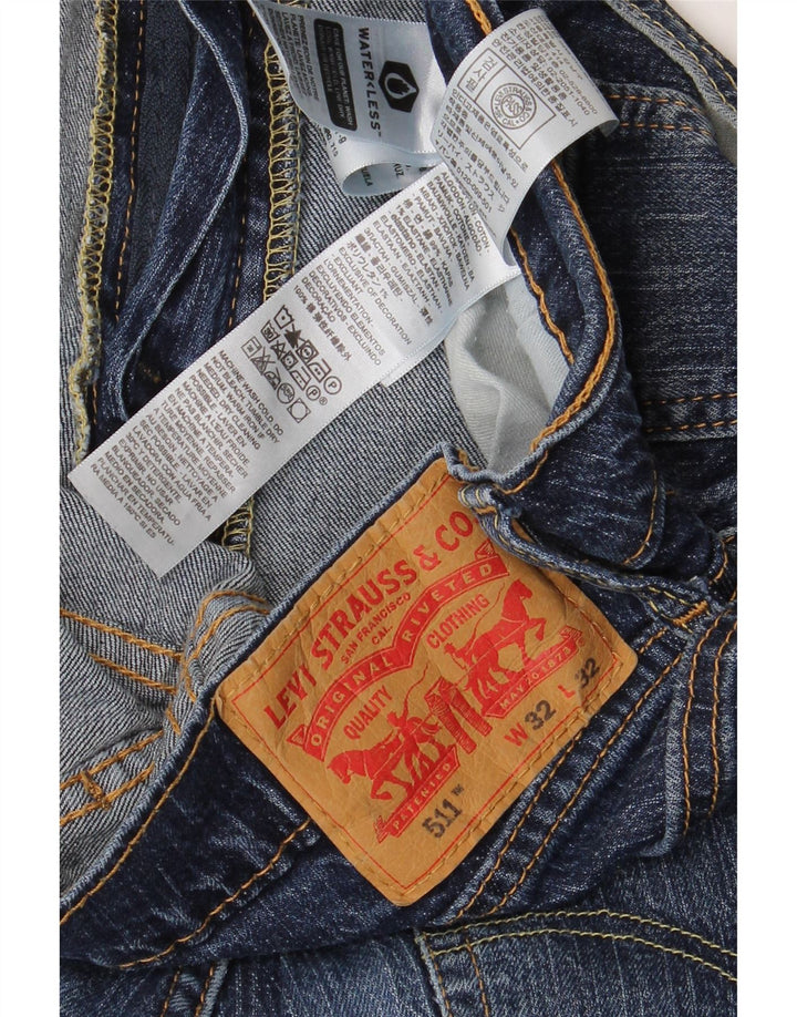 Levi's Herre 511 Slim Jeans W32 L32 Blå Bomuld