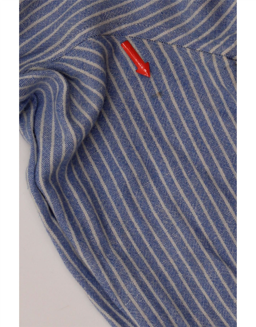 Crew Clothing Herreskjorte Medium Blue Pinstripe Linen