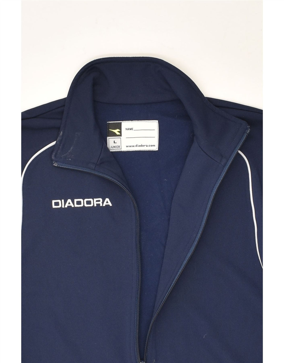 DIADORA Boys Tracksuit Top Jacket 15-16 Years Large  Navy Blue Polyester | Vintage Diadora | Thrift | Second-Hand Diadora | Used Clothing | Messina Hembry 