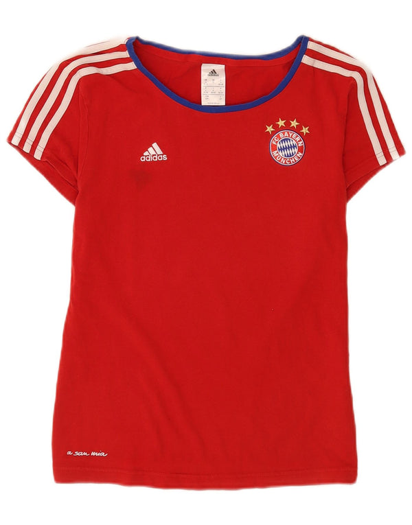Adidas Dame Grafisk T-Shirt Top UK 8/10 Small Red Sports