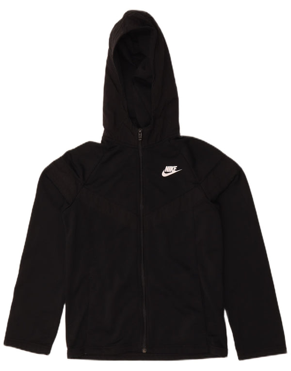 Nike Tøjjakke med hætte til piger 12-13 år Stor sort polyester
