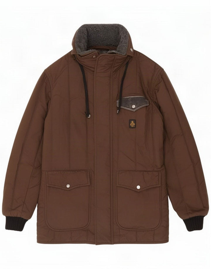 Refrigiwear Herre Hooded Windbreaker Jacket UK 38 Medium Brun Polyamid