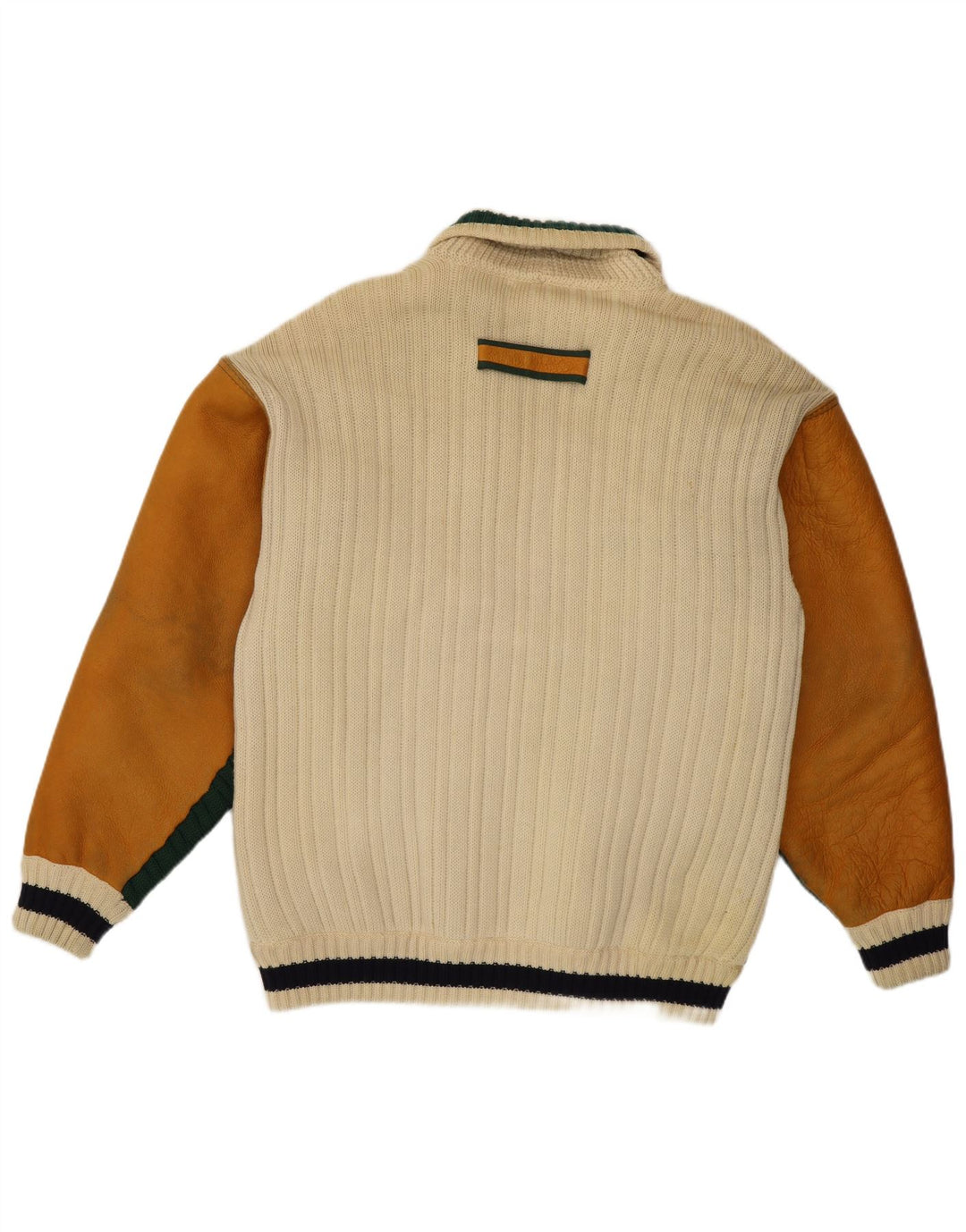 Umberto Bilancioni Herrejakke UK 40 Large Yellow Colourblock Læder