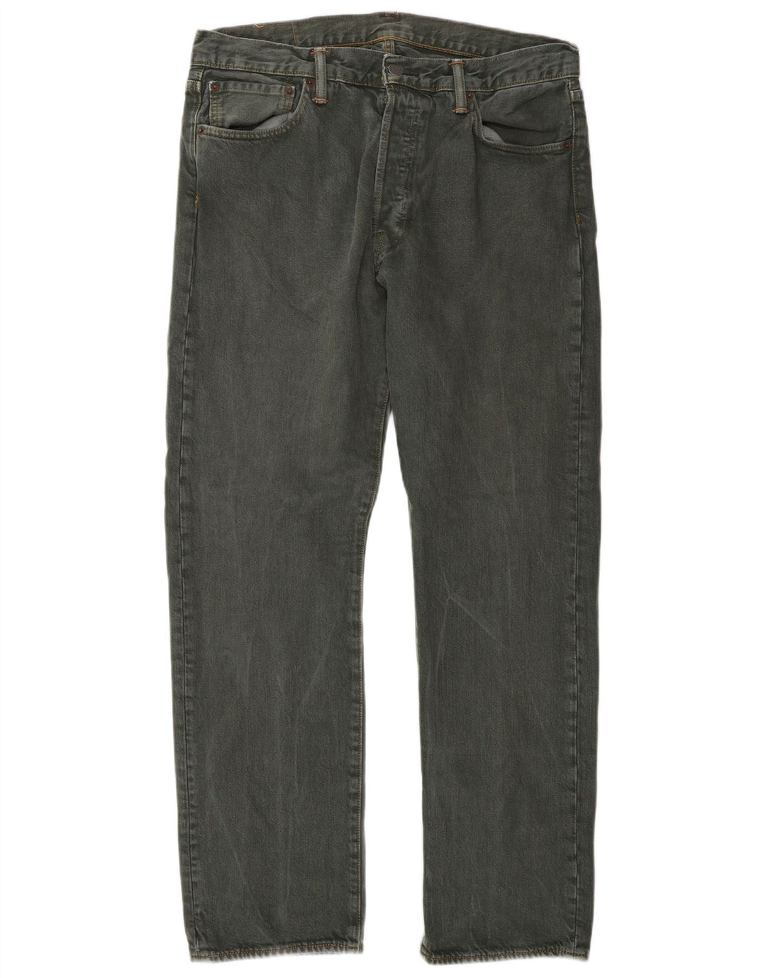 Levi's Herre 501 lige jeans W34 L30 Grå bomuld