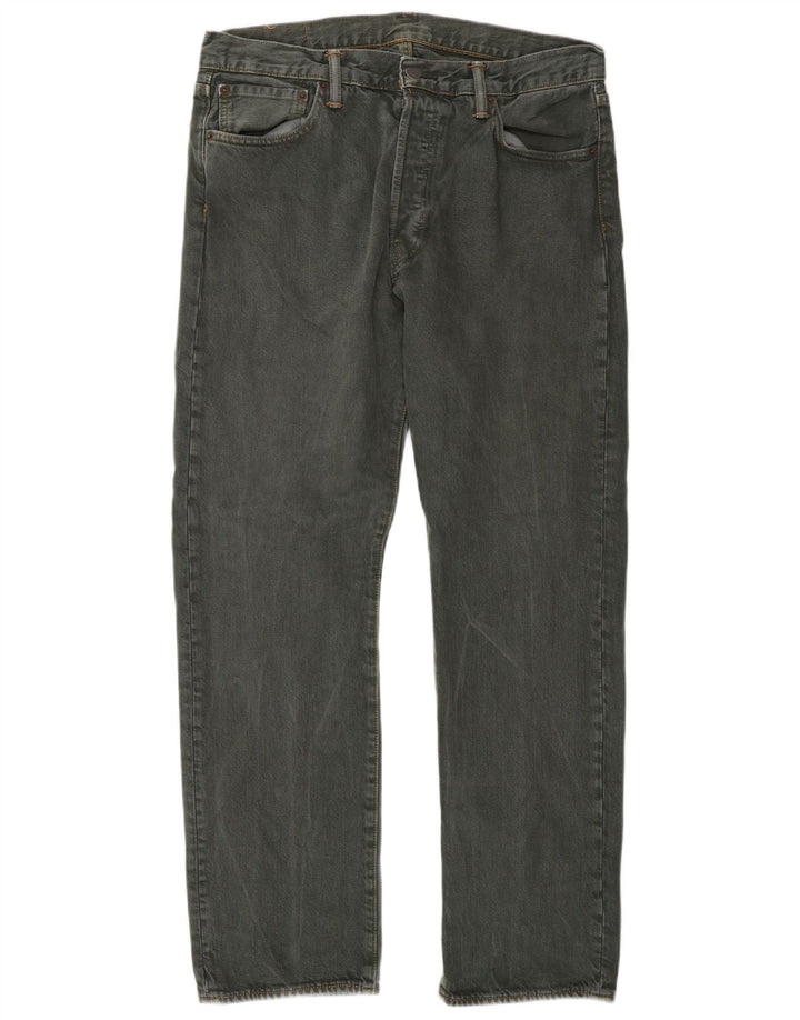 Levi's Herre 501 lige jeans W34 L30 Grå bomuld