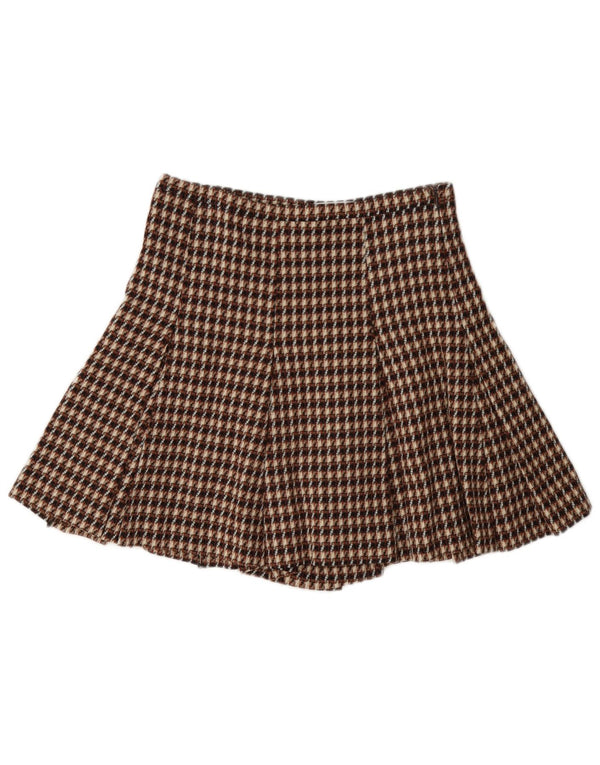 i Blues Womens Cullotes Shorts UK 8 Small W27 Brown Check Wool