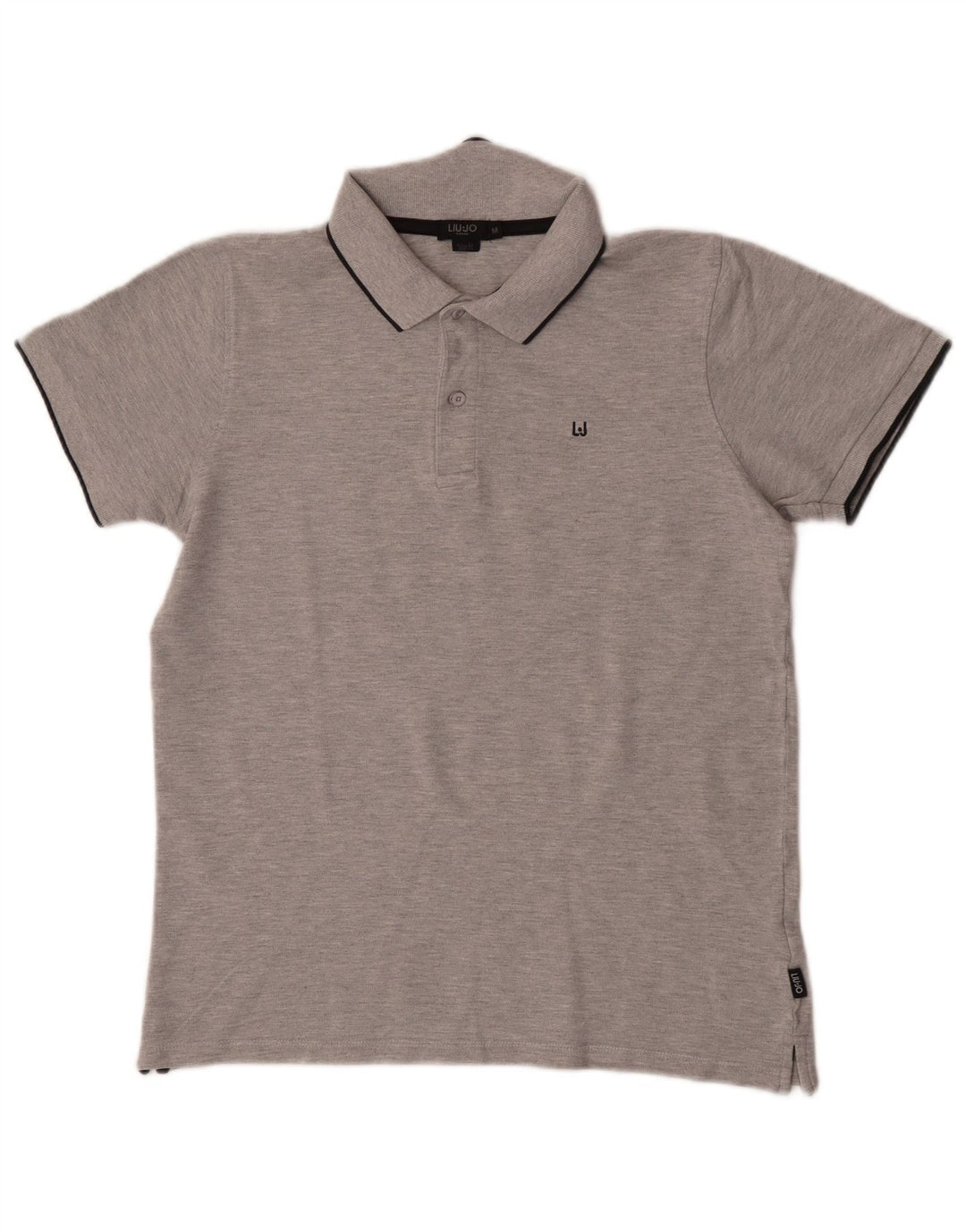 Liu Jo Herre Slim Fit Polo Shirt Medium Grey Flecked Bomuld
