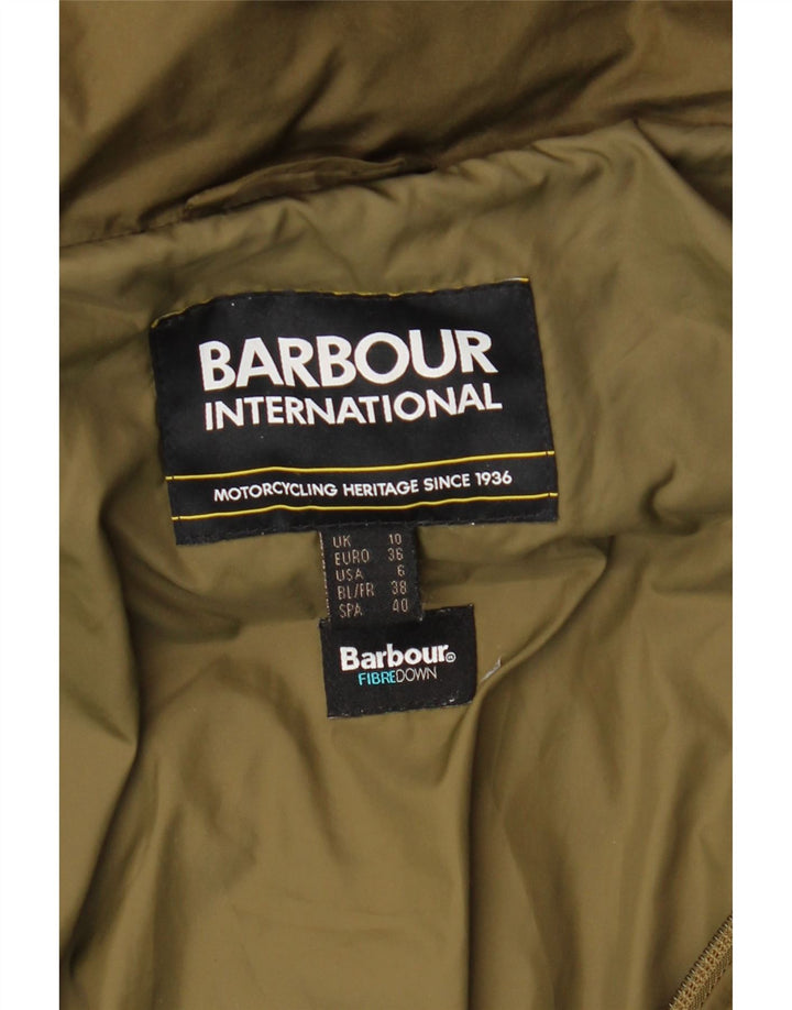Barbour Womens Oversized hættepolstret frakke UK 10 Small Khaki