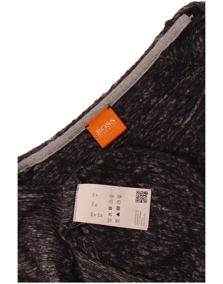 Hugo Boss Herre Top Langærmet Medium Navy Blue Flecked Bomuld