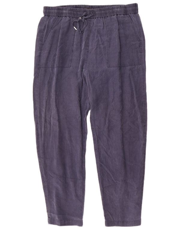 Marks & Spencer Dame Loose Fit Casual Bukser UK 18 XL W36 L28 Marineblå