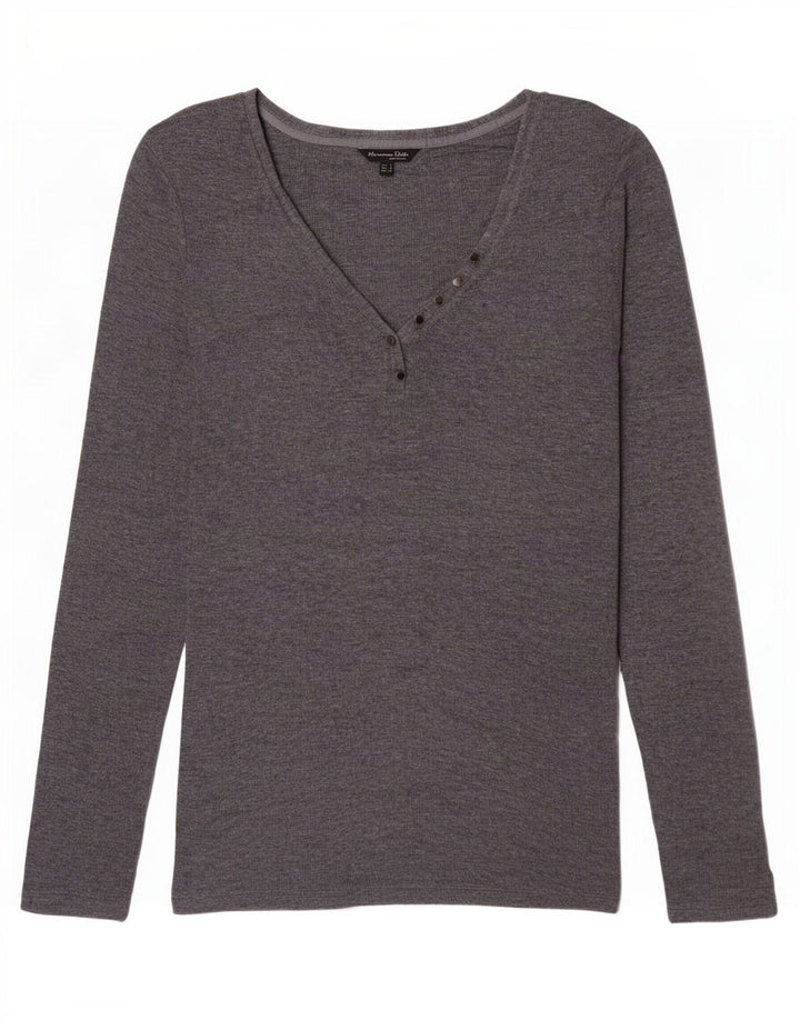 Massimo Dutti Dame Top Langærmet UK 10 Lille Grå