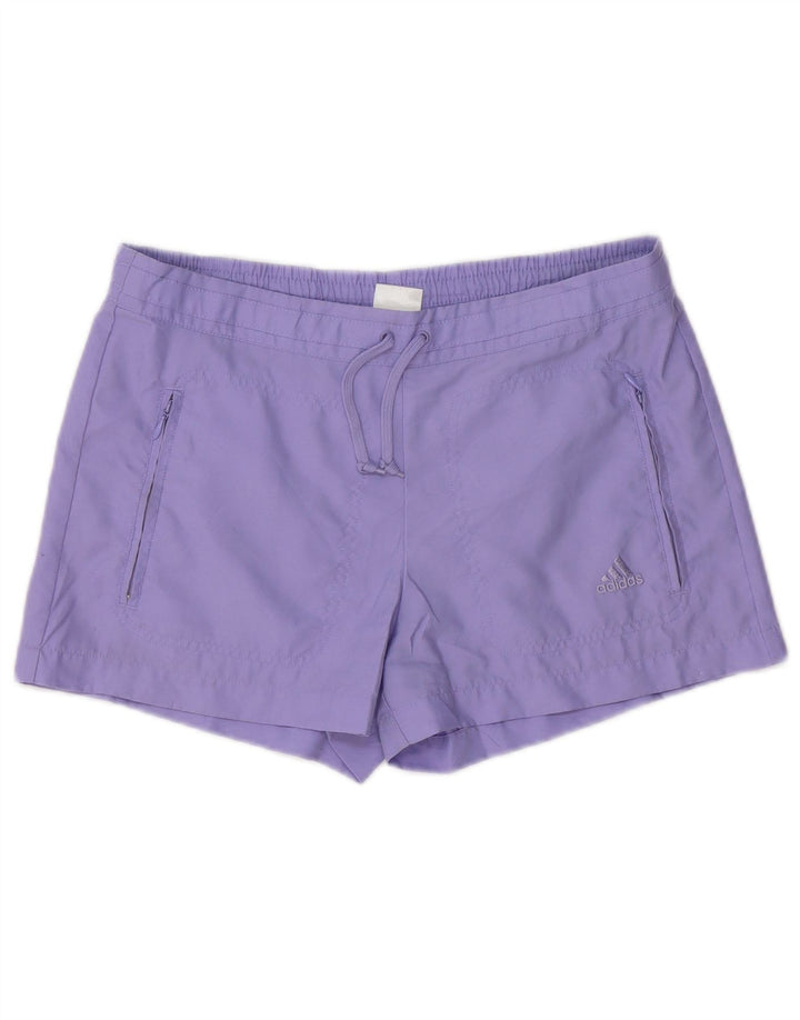 ADIDAS Womens Swimming Shorts UK 10 Small Purple Polyester