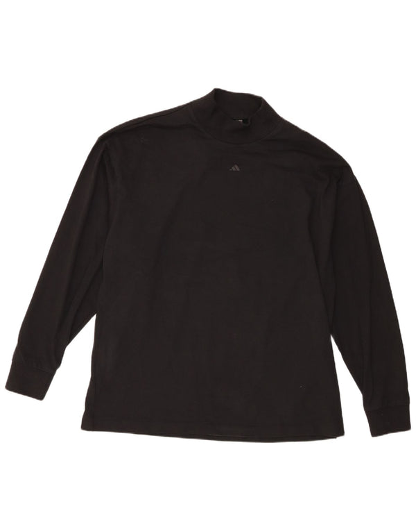 Adidas Herre Loose Fit Grafisk Top Langærmet Lille Sort Bomuld