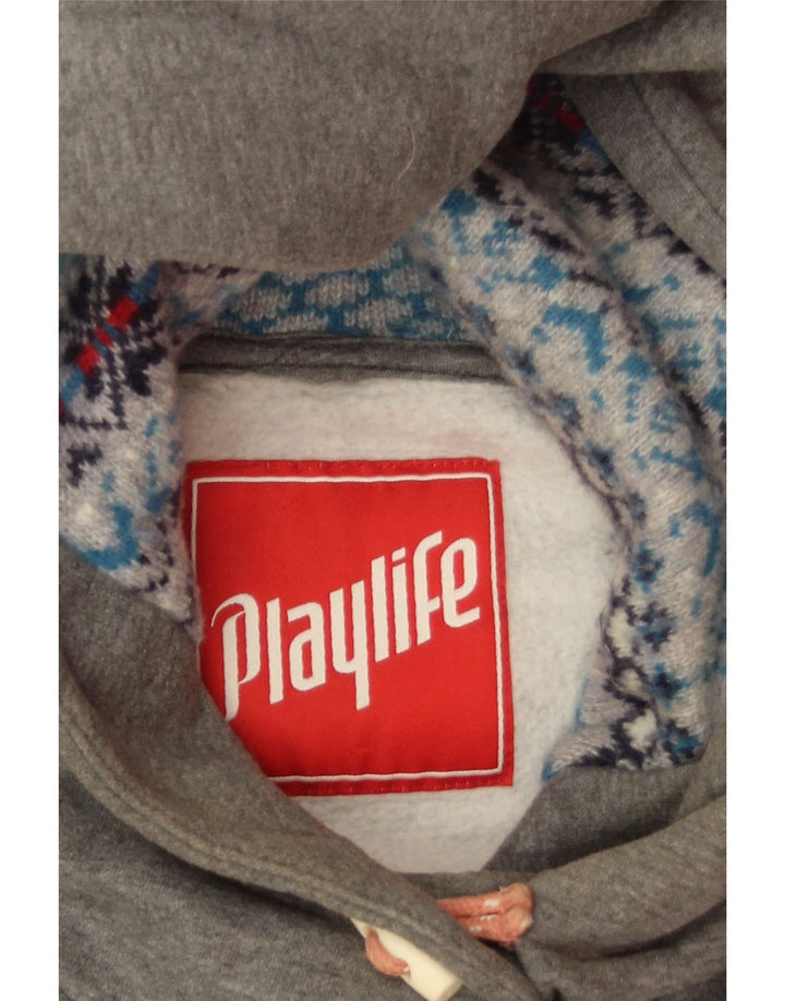 Playlife Dame Hættetrøje UK 10 Small Grå
