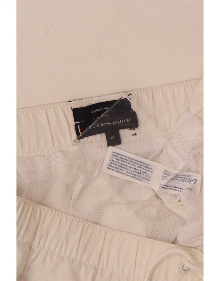 Tommy Hilfiger Herre Regular Fit svømmeshorts XL Hvid polyamid