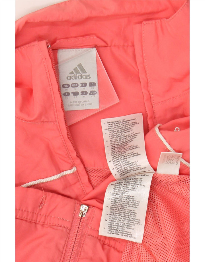 Adidas Womens Oversized træningsdragt Top Jacket UK 10 Small Pink Polyester