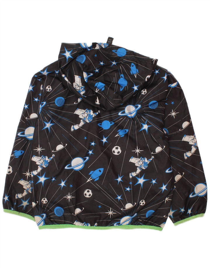 Adidas Regnjakke med hætte til drenge 5-6 år Sort geometrisk polyester