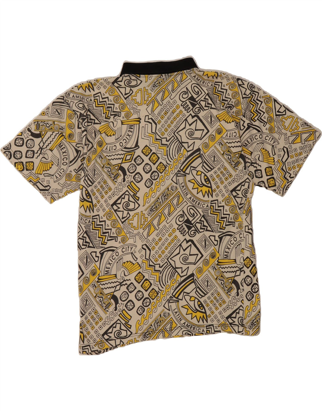 ANGELO LITRICO Mens Polo Shirt IT 48/50 Medium Multicoloured Geometric Vintage Angelo Litrico and Second-Hand Angelo Litrico from Messina Hembry 