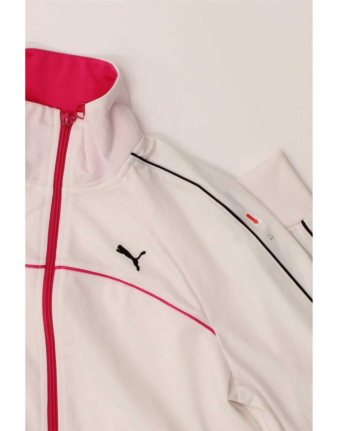 PUMA Womens Tracksuit Top Jacket UK 16 Large  White Polyester Vintage Puma and Second-Hand Puma from Messina Hembry 