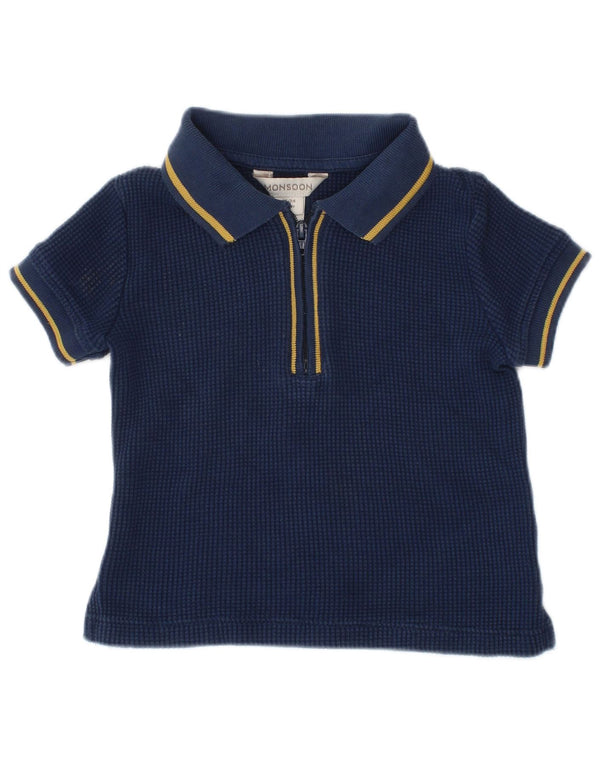 Monsoon Baby Girls Polo Shirt 18-24 Måneder Marineblå Bomuld