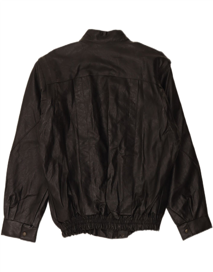 VINTAGE Herre læderjakke UK 42 XL Sort