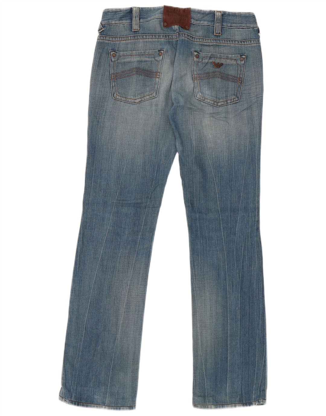 Armani Dame Straight Jeans W27 L31 Blå Bomuld