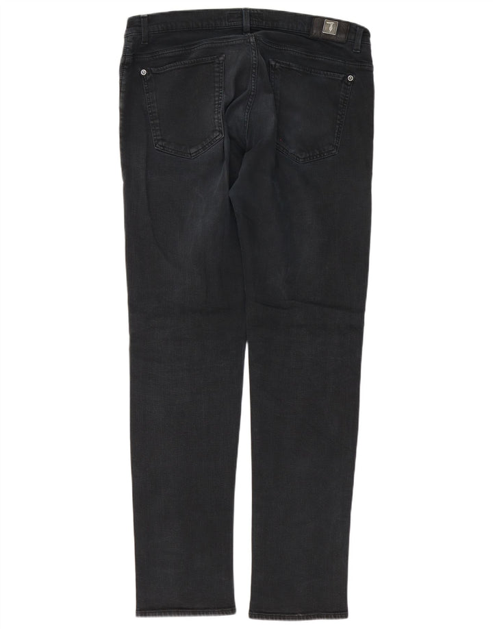 Trussardi Herre Slim Jeans W36 L34 Sort Bomuld
