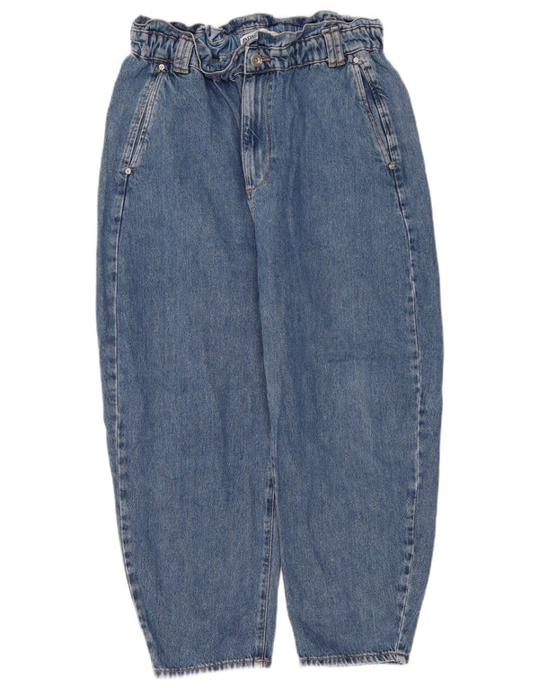 Zara Womens Crop Højtaljede tilspidsede jeans EU 44 XL W34 L24 Blå Bomuld