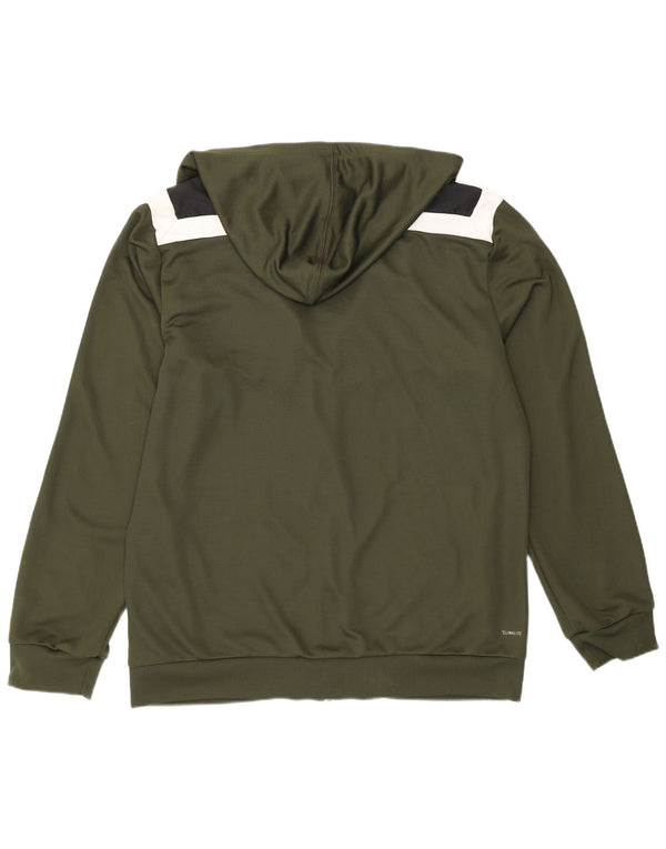 Adidas Herre Climalite Træningsdragt med hætte Topjakke Stor Khaki Colourblock