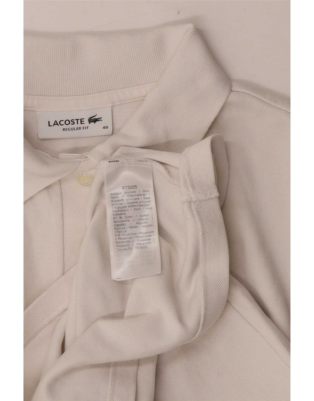 Lacoste Womens Regular Fit Polo Shirt Størrelse 40 Medium Hvid Bomuld