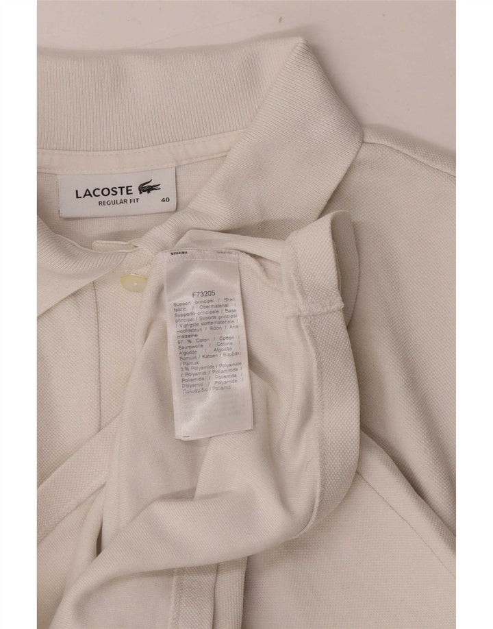 Lacoste Womens Regular Fit Polo Shirt Størrelse 40 Medium Hvid Bomuld
