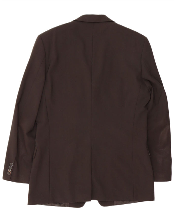 Hugo Boss Herre 3-knaps blazerjakke IT 46 Small Black Virgin Wool