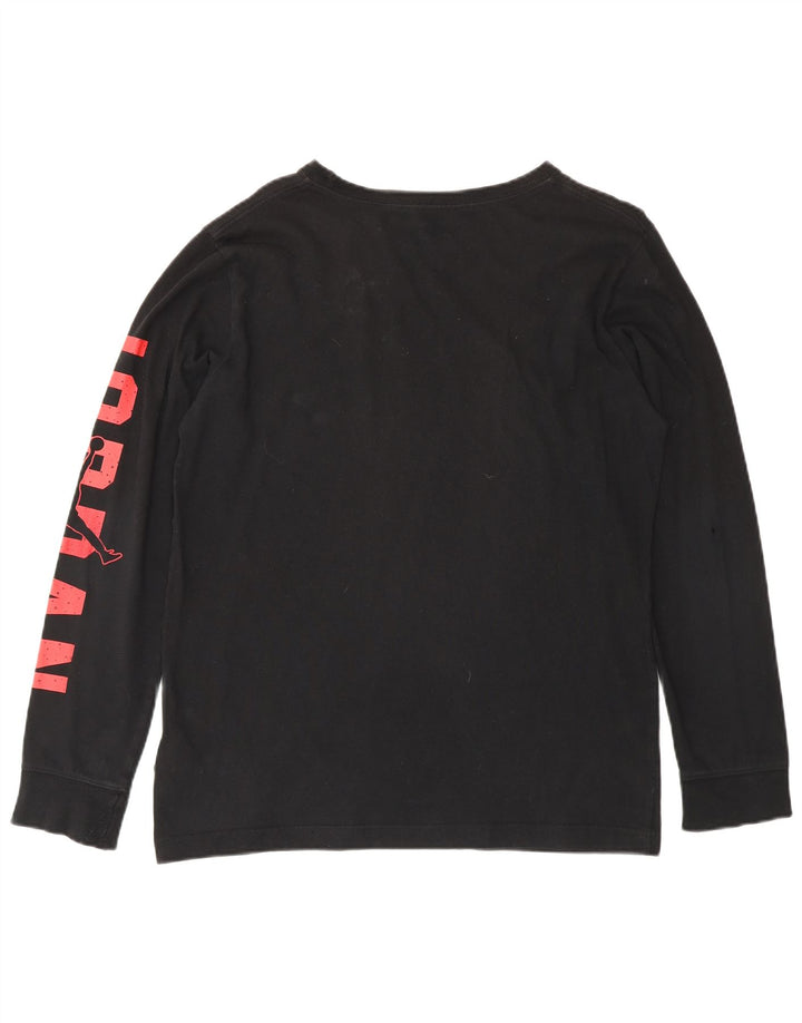 Jordan Boys Grafisk Top Langærmet 13-14 år XL Sort Bomuld