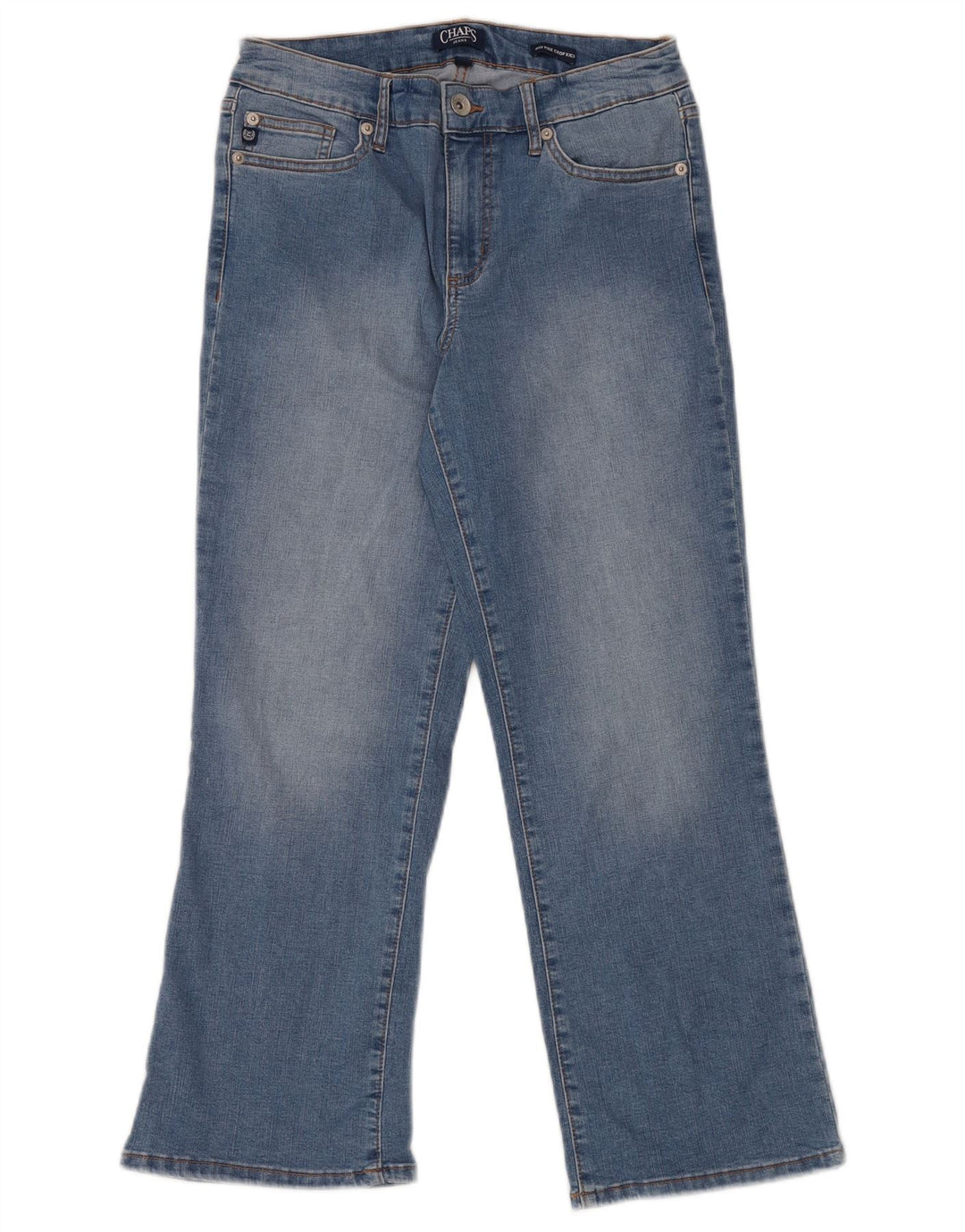 CHAPS Dame Kick Mid Rise Cropped Jeans US 8 Medium W29 L26 Blå Bomuld