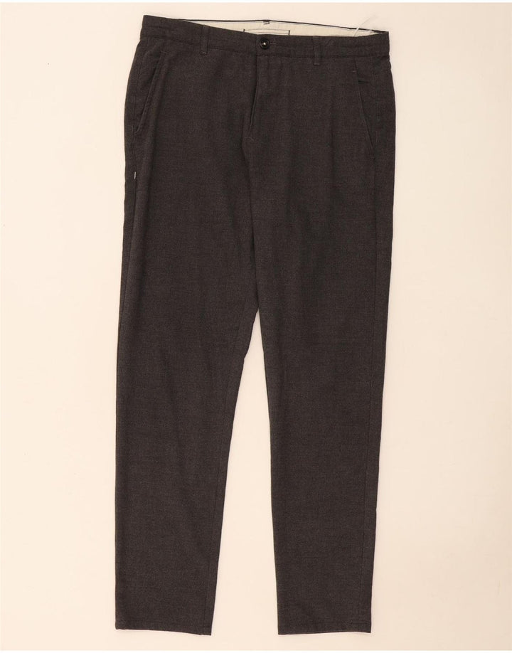 Zara Herre Slim Chino Bukser EU 40 Medium W30 L29 Grå Flecked
