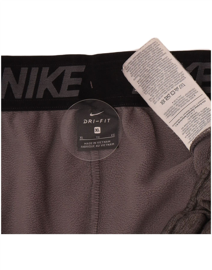 Nike Herre Dri Fit træningsdragt Bukser Joggers XL Grå Flecked Polyester