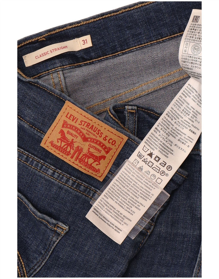 LEVI'S Womens Classic Straight Jeans W31 L28 Blue Cotton
