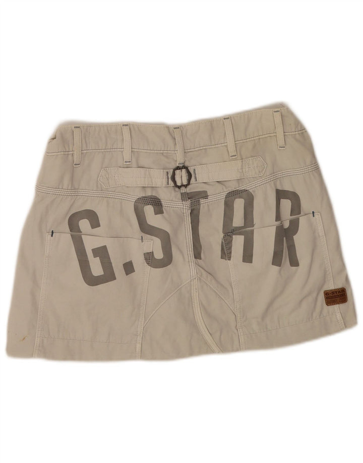 G-Star Dame grafisk mininederdel W32 Stor beige bomuld