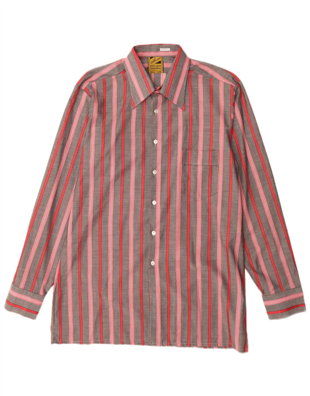 Bugelfrei herreskjorte str. 40 Mellem grå stribet bomuld