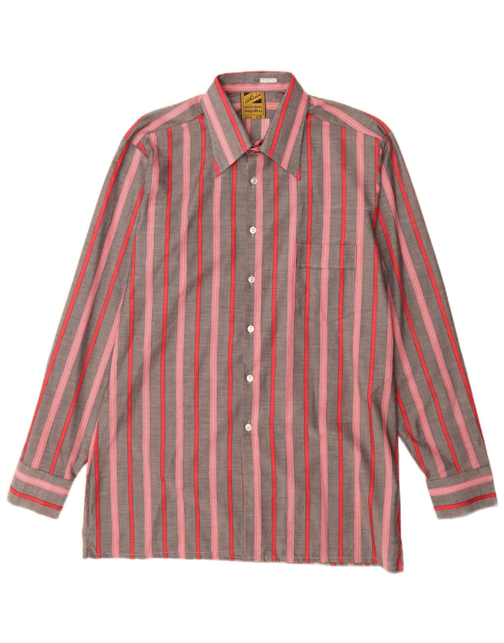 Bugelfrei herreskjorte str. 40 Mellem grå stribet bomuld