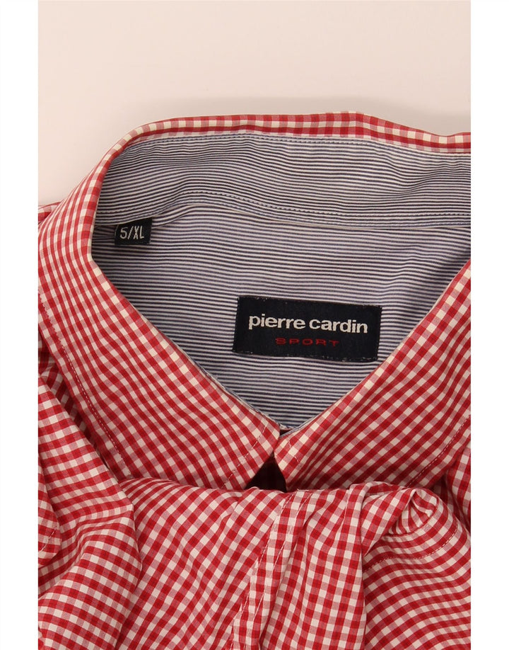 PIERRE CARDIN Mens Shirt XL Red Gingham Vintage Pierre Cardin and Second-Hand Pierre Cardin from Messina Hembry 