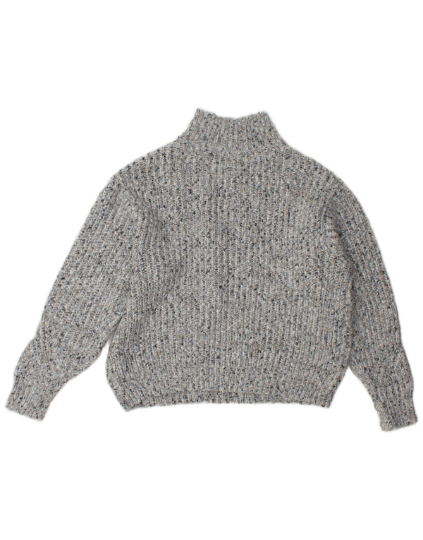 Marks & Spencer Dame Turtle Neck sweater UK 6 XS Grå Flecked
