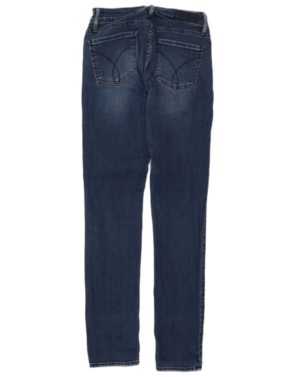 Calvin Klein Dame Ultimate Skinny Jeans W27 L32 Blå Bomuld